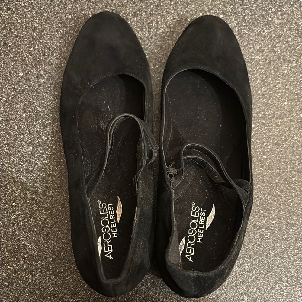Aerosoles Black Suede Flats